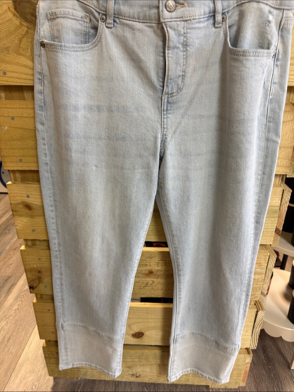 LOFT Light Blue Cropped Ankle Jeans